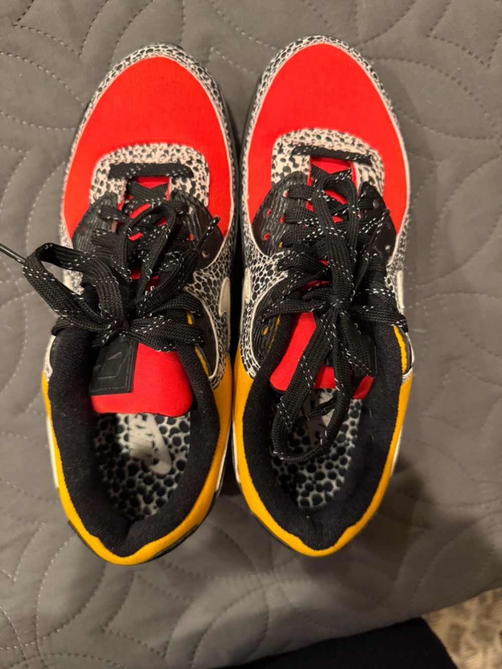 Nike AirMax Chiefs colors - Lace-Up Athletic Sneakers - Red, Yellow, Black